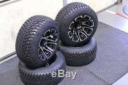 Golf Cart 10 Sti Hd3 Machined Wheels & 205/50-10 Dot Street Legal Tires Set 4