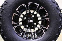 Golf Cart 10 Sti Hd3 Machined Wheels & 20x10-10 Dot Street Legal Tires Set 4