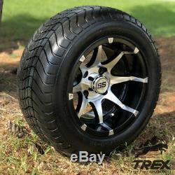 Golf Cart 12 Banshee Machined/black Wheels & 215/50-12 Comfortride Tires