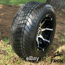 Golf Cart 12 Banshee Machined/black Wheels & 215/50-12 Comfortride Tires