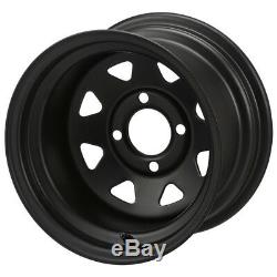 Golf Cart 12 Black Steel Wheels & 215/35-12 Dot Low Profile Tires (set Of 4)