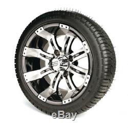Golf Cart 12 Tempest Wheels On Low Profile Tires Set of 4
