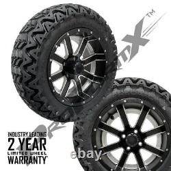 Golf Cart 14 Ambush Black Wheels on 23 Predator A. T. Tires ProFormX