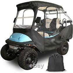 Golf Cart 4 Passenger Driving Enclosure Cover for Club Car Precedent Black