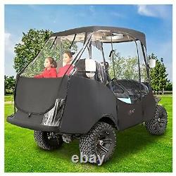 Golf Cart 4 Passenger Driving Enclosure Cover for Club Car Precedent Black