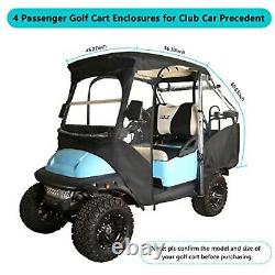 Golf Cart 4 Passenger Driving Enclosure Cover for Club Car Precedent Black