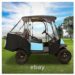 Golf Cart 4 Passenger Driving Enclosure Cover for Club Car Precedent Black