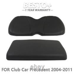 Golf Cart Black Front Seat Cushion & Backrest For Club Car Precedent 2004-2011