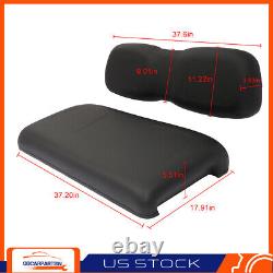 Golf Cart Black Front Seat and Back Cushion Set Fit For Club Car DS