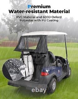 Golf Cart Club Bag Rain Weather Cover Folding for Club Car Tempo Two-Seater