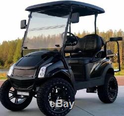 Golf Cart Club Car Black Electric Vehicle 4 Passenger Custom Lifted Build