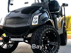 Golf Cart Club Car Black Electric Vehicle 4 Passenger Custom Lifted Build