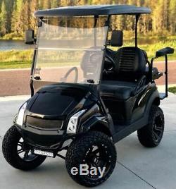 Golf Cart Club Car Black Electric Vehicle 4 Passenger Custom Lifted Build