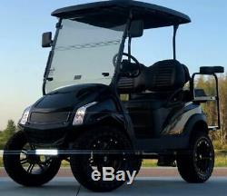 Golf Cart Club Car Black Electric Vehicle 4 Passenger Custom Lifted Build