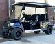 Golf Cart Club Car Black Lifted Custom Limo Electric Vehicle 6 Passenger