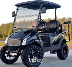 Golf Cart Club Car Custom Build Black Lifted Electric Vehicle 4 Passenger