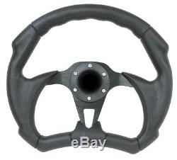 Golf Cart Club Car EZGo Yamaha Rhino Flat Bottom Racing 12 Steering Wheel Kit