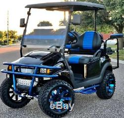 Golf Cart Club Car Electric Vehicle Custom Lifted Build Black Blue Precedent