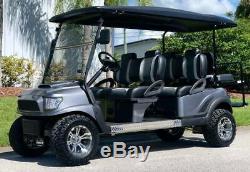 Golf Cart Club Car Electric Vehicle Custom Lifted Build Black Gray Precedent