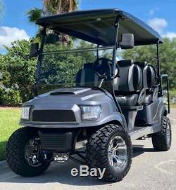 Golf Cart Club Car Electric Vehicle Custom Lifted Build Black Gray Precedent