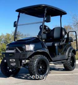 Golf Cart Club Car Electric Vehicle Custom Lifted Build Black Precedent Truck
