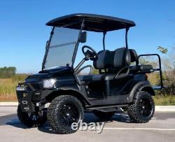 Golf Cart Club Car Electric Vehicle Custom Lifted Build Black Precedent Truck