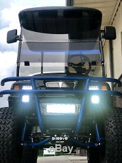 Golf Cart Club Car Electric Vehicle Lifted Black Blue Custom Build