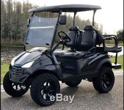 Golf Cart Club Car Lifted Custom Black Build Electric Vehicle Precedent
