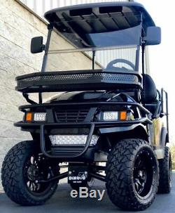 Golf Cart Club Car Lifted Custom Build Black Electric Vehicle 4 Passenger