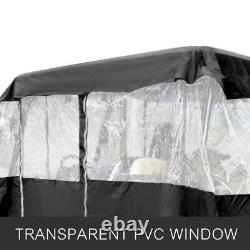 Golf Cart Cover 4 Passenger Driving Enclosure Black Fits EZ GO Club Car Yamaha