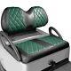 Golf Cart Diamond Seat Covers Kit, Fit For Club Car Dark Green And Black