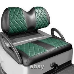 Golf Cart Diamond Seat Covers Kit, Fit for Club Car Dark Green and Black