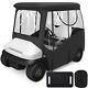 Golf Cart Driving Enclosure 2 Passenger For Club Car 800d Black Golf Rain Cover