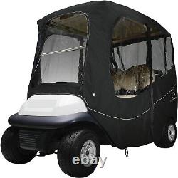 Golf Cart Enclosure Cover 2 Passenger Short Roof Fits Club Car E-Z-Go Black