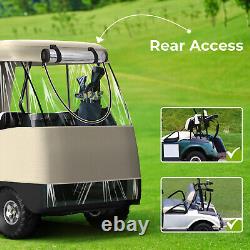 Golf Cart Enclosure for Club Car Precedent 2 Passenger 800D Black Driving Cover