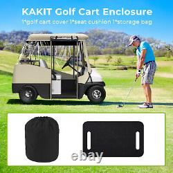 Golf Cart Enclosure for Club Car Precedent 2 Passenger 800D Black Driving Cover