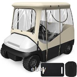 Golf Cart Enclosure for Club Car Precedent 2 Passenger 800D Black Driving Cover