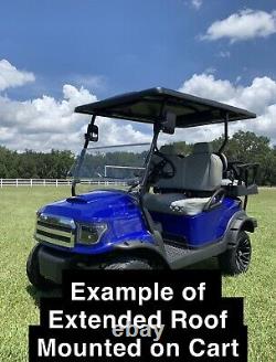 Golf Cart Extended Roof EZGO, Club Car, Yamaha (80 Roof)(Roof Only)- Black