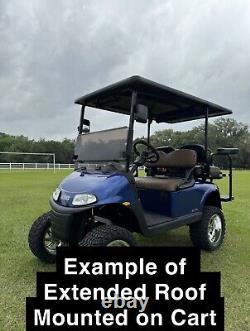 Golf Cart Extended Roof EZGO, Club Car, Yamaha (80 Roof)(Roof Only)- Black