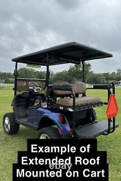 Golf Cart Extended Roof EZGO, Club Car, Yamaha (80 Roof)(Roof Only)- Black