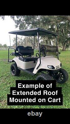 Golf Cart Extended Roof EZGO, Club Car, Yamaha (80 Roof)(Roof Only)- Black