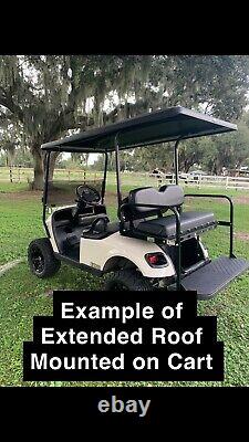 Golf Cart Extended Roof EZGO, Club Car, Yamaha (80 Roof)(Roof Only)- Black