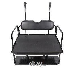 Golf Cart Flip Rear Back Seat Kit With Grab Bar Black For Club Car Precedent Tempo