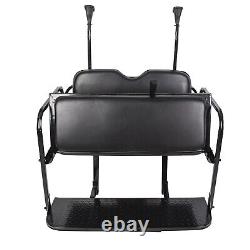 Golf Cart Flip Rear Back Seat Kit With Grab Bar Black For Club Car Precedent Tempo