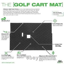 Golf Cart Floor Mat Fits Club Car DS/Villager Models (1982-2013) ALL BLACK