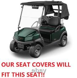 Golf Cart Front Rear Seat Cover Black Gray For Club Car Precedent 04+ Tempo 17+