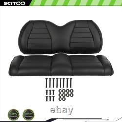 Golf Cart Front Seat Bottom Back Cushion Set for Club Car Precedent Black