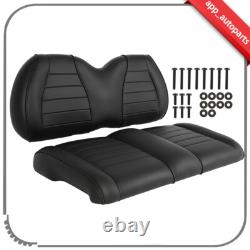 Golf Cart Front Seat Bottom & Back Cushion Set for Club Car Precedent Black