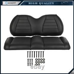 Golf Cart Front Seat Bottom & Back Cushion Set for Club Car Precedent Black