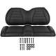 Golf Cart Front Seat Bottom & Back Cushion Set For Club Car Precedent Black